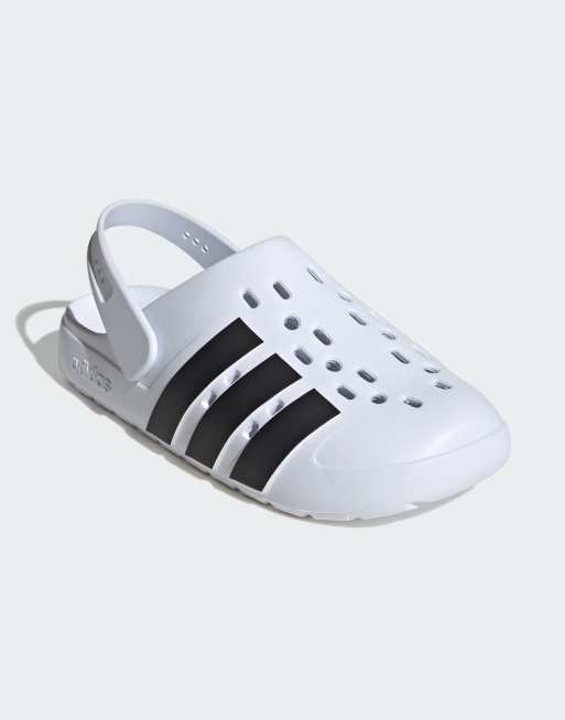 adidas Performance - Adilette Clog 2.0 - Hvide/sorte clogs