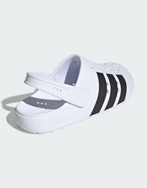 adidas Performance – Adilette Clog 2.0 – Vita och svarta skor, 3 av 3