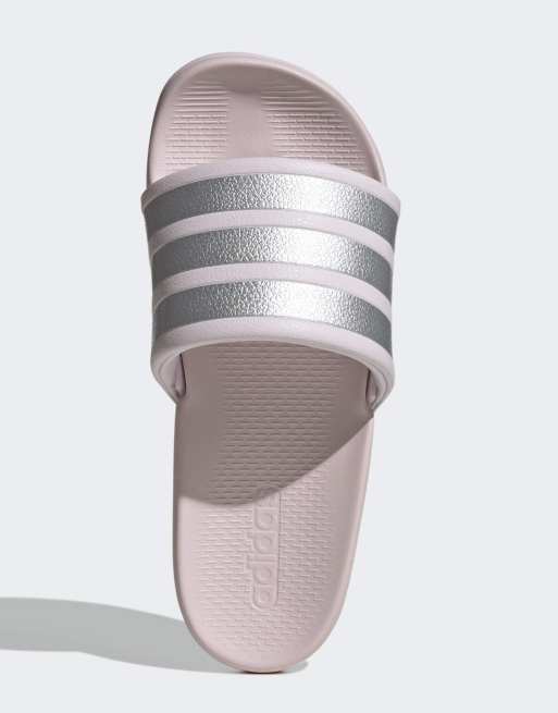 adidas Performance - Adilette Comfort 2.0 - Claquettes - Rose/argenté métallisé, 2 de 4