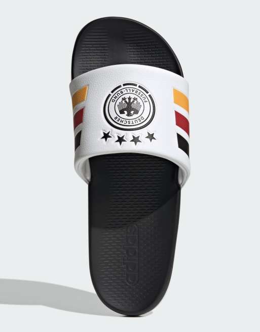 adidas Performance - Adilette comfort 2.0 Duitsland - Slippers in wit en zwart, 2 van 4