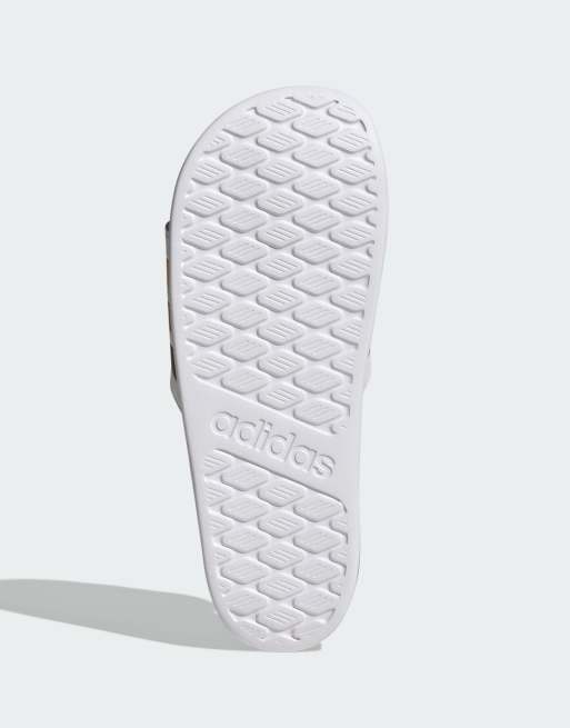 adidas performance - Adilette comfort 2.0 Germany - Hvide og sorte sliders, 4 af 4