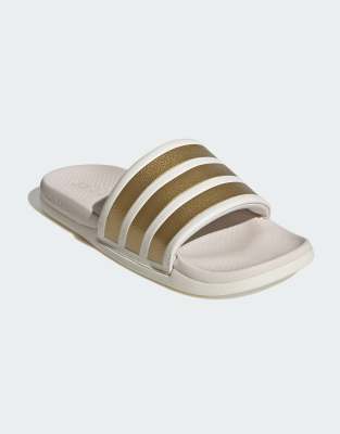  Adilette comfort 2.0 slides  and gold