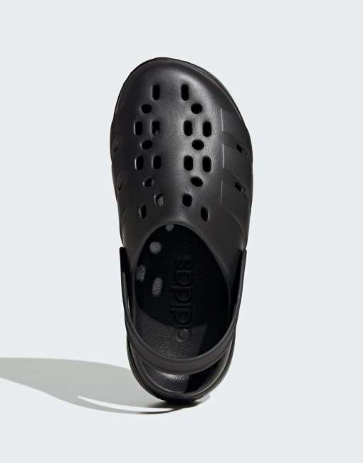 adidas performance - Adilette - Klompen met plateauzool in zwart, 3 van 4