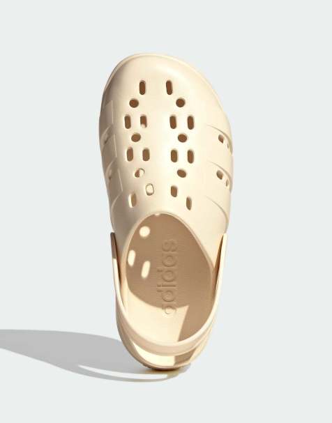 adidas performance – Adilette – Kremowe chodaki na platformie - view 1