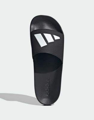 adidas performance adidas performance Adilette shower slides in black and white