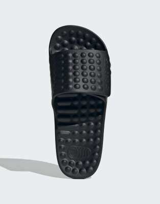 adidas performance Adissage 360rec slides in black | ASOS