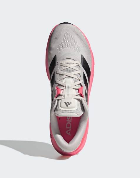 adidas performance Adistar 5 sneakers da corsa grigie e rosa - view 1