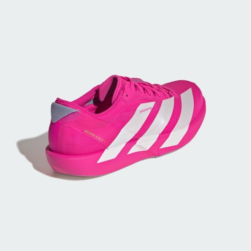 adidas Performance – Adizero Adios 9 – Jaskraworóżowo-metaliczne buty do biegania, 3 z 4