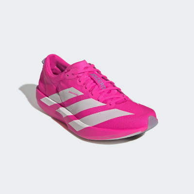 adidas Performance - Adizero Adios 9 - Laufschuhe in Schock-Rosa/Zero-Metallic/Silber
