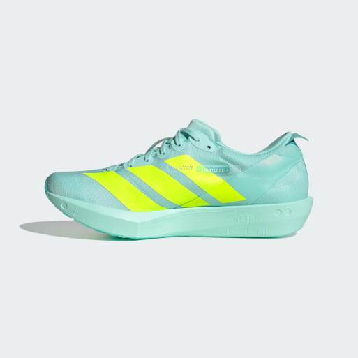 adidas Performance – Adizero – Adios 9 – Ljust aquablå, citrongula löparskor, 2 av 4
