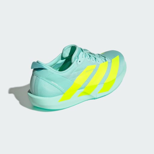 adidas performance Adizero adios 9 running shoes in semi flash aqua / lucid lemon, 4 of 4