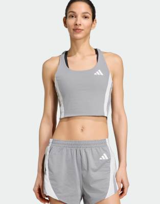Adidas Donna Gris Top Adizero Archive - Immagine 2