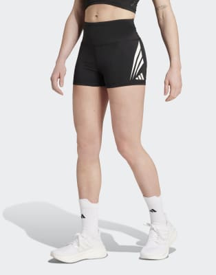 adidas Performance - Adizero Archive - Kurze Lauf-Leggings in Schwarz