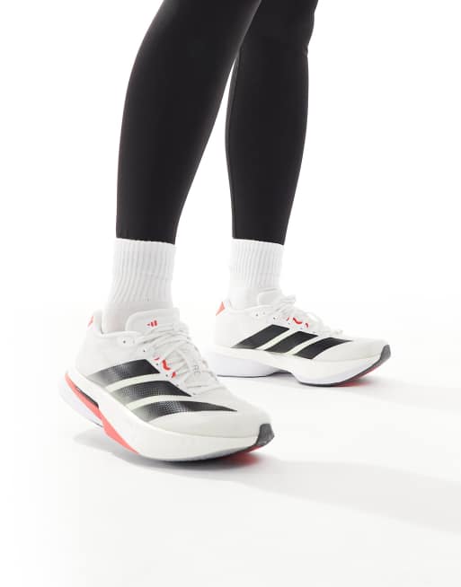 adidas performance Adizero boston 13 eqt shoes in cloud white / core black / luc