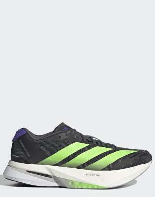  Adizero boston 13 eqt shoes in core black / lime burst / ener