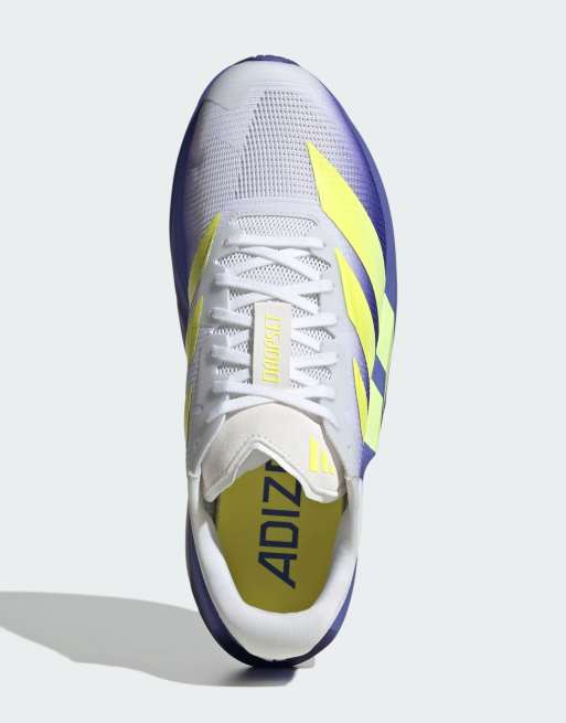 adidas performance – Adizero – Dropset Pro – Blå och citrongula träningsskor, 3 av 4