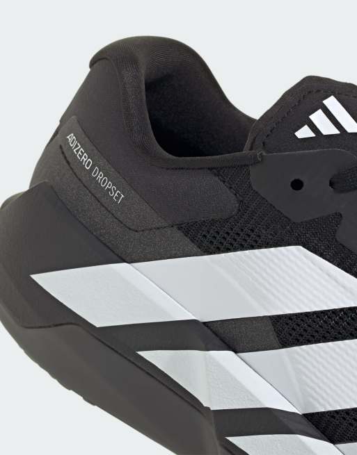 adidas Performance Adizero Dropset Pro sneakers da training nere e bianche, 5 di 5