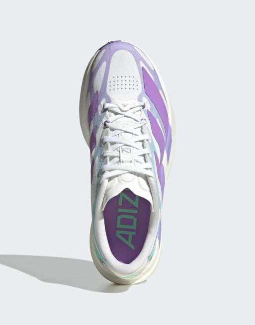 adidas performance Adizero EVO SL EXO Sneaker in Weiß, Lila und Türkis, 4 von 5