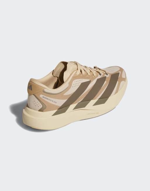 adidas performance Adizero EVO SL EXO sneakers i beige och brun mocka, 3 av 4