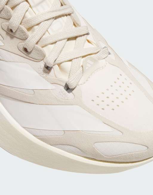 adidas performance Adizero evo sl exo suede lightstrikepro running shoes in wonder white / cloud white, 4 of 7