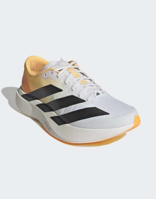 adidas Performance – Adizero Evo SL – Sneaker in Weiß und Schwarz mit Details in Orange, 2 von 4