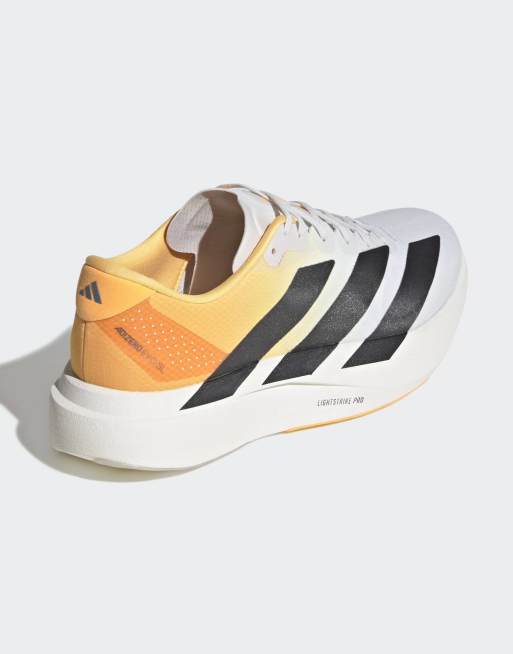 adidas Performance – Adizero Evo SL – Sneaker in Weiß und Schwarz mit Details in Orange, 3 von 4