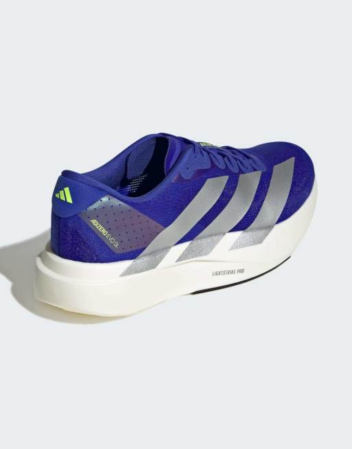 adidas Performance - Adizero Evo SL - Sneakers blu e argento metallizzato, 4 di 5