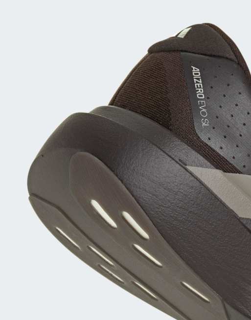 adidas Performance - Adizero EVO SL - Sneakers in donkerbruin en beige, 5 van 5