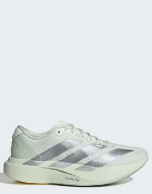 adidas Performance Adizero EVO SL trainers in sage green and silver