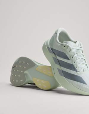 adidas Performance Adizero EVO SL trainers in sage green and silver