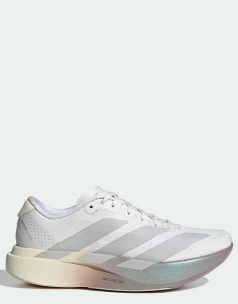 adidas Performance – Adizero EVO SL – Vita och grå träningsskor - view 1