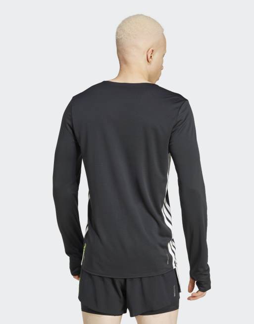 adidas performance - Adizero - Hardloop T-shirt met lange mouwen in zwart, 3 van 4
