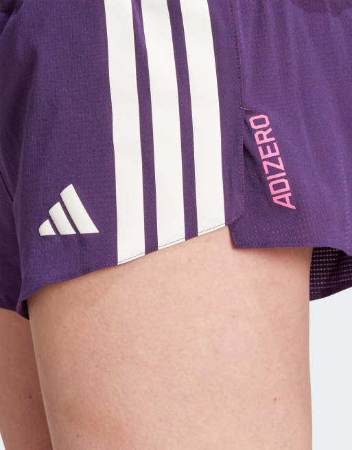 adidas Performance - Adizero - Hardloopshort met gelzakje in poeder aurora pruim, 4 van 5