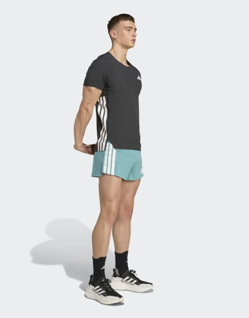 adidas Performance - Adizero - Hardloopshort met gelzakje in poeder blauwgroen, 4 van 4
