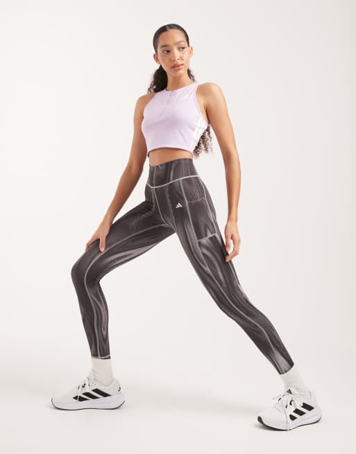 adidas Performance – Adizero – Jasnofioletowy krótki top do biegania z kieszonką, 2 z 4