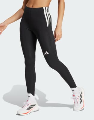 adidas Performance - Adizero - Lange Leggings in Schwarz