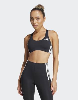 adidas Performance - Adizero - Lauf-BH in Schwarz mit mittlerer Stützfunktion