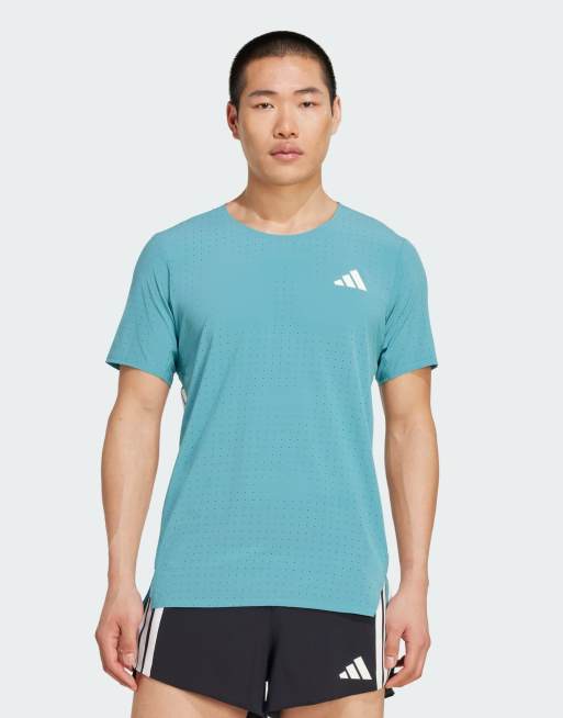 adidas Performance – Adizero – Lauf-T-Shirt in Powder Teal