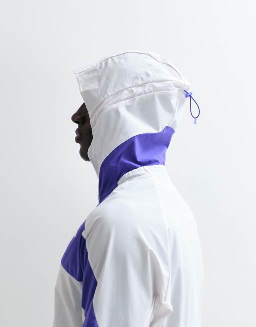 adidas Performance – Adizero – Laufjacke in Weiß/Solar-Lila, 3 von 5
