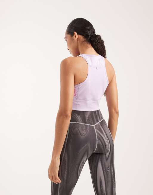 adidas Performance – Adizero – Puderlila crop top för löpning med ficka, 4 av 4