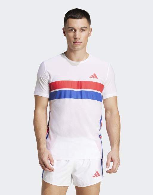 adidas Performance - Adizero Retro - Maglietta da corsa bianca