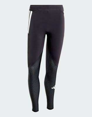 adidas performance Adizero running long leggings in black