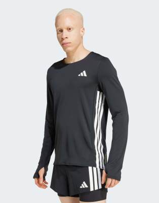 adidas performance adidas performance Adizero running long sleeve tee in black
