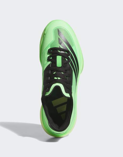 adidas performance Adizero select 3.0 shoes in screaming green / core black /, 3 of 4