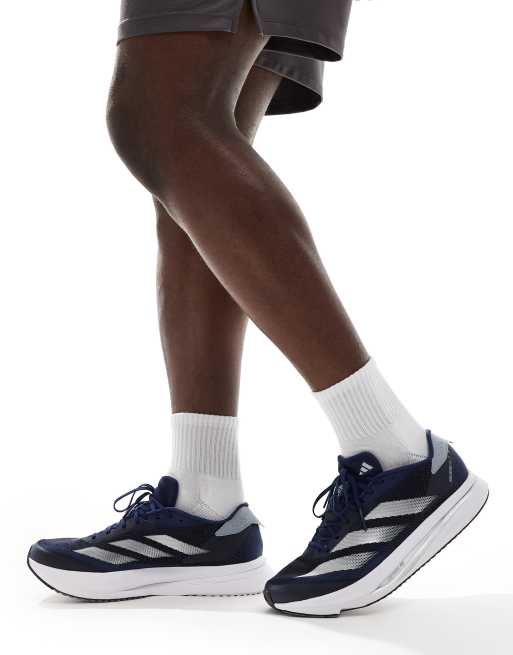 adidas performance Adizero sl2 running shoes in dark blue / silver metallic /, 5 of 5