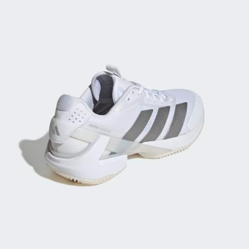 adidas performance - Adizero Ubersonic 5 - Klei tennisschoenen in cloud white / silver metallic, 4 van 4