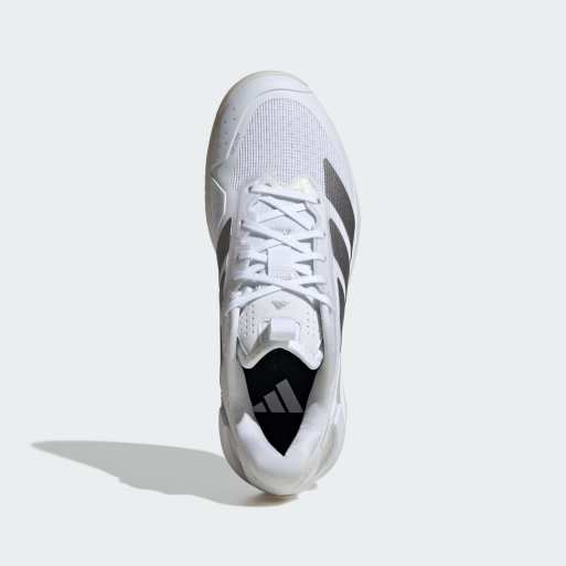 adidas Performance – Adizero Ubersonic 5 – Tennisschuhe in Wolkenweiß/Silber-Metallic, 3 von 4