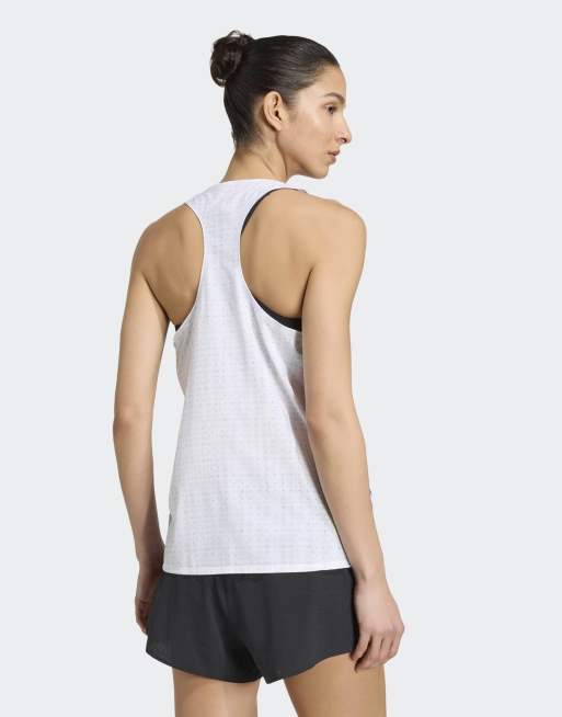 adidas Performance – Adizero – Vit och lila löparjacka, 4 av 4