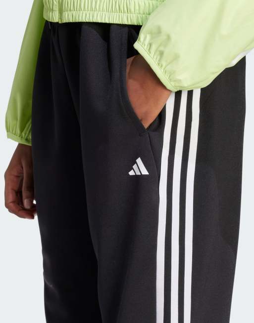 adidas Performance – AEROREADY Train Essentials – Czarne joggersy z 3 paskami, 2 z 4