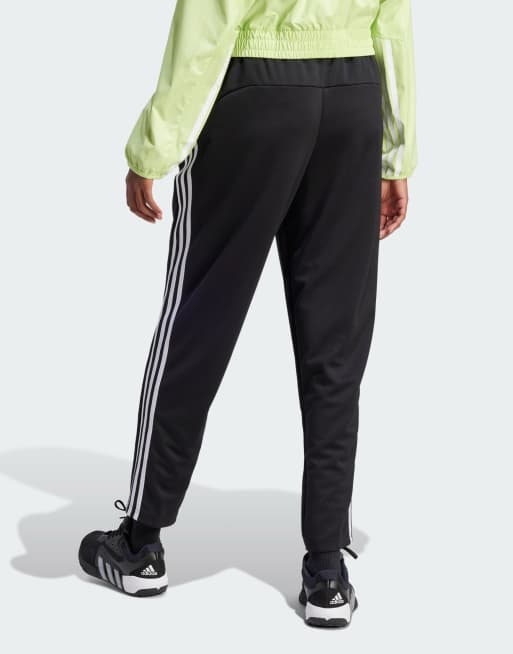 adidas Performance – AEROREADY Train Essentials – Czarne joggersy z 3 paskami, 3 z 4